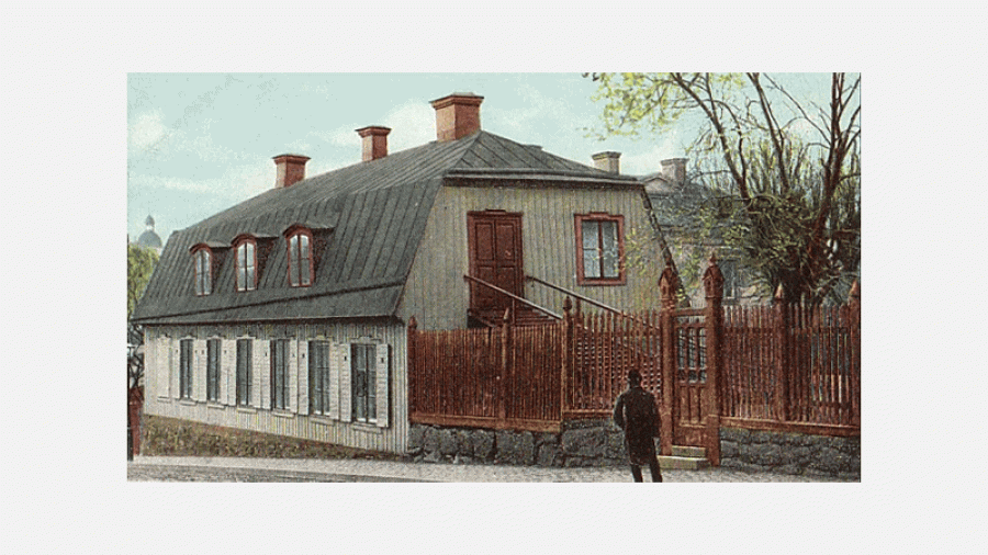 Arthur Hazelius födelsehem på Surbrunnsgatan.